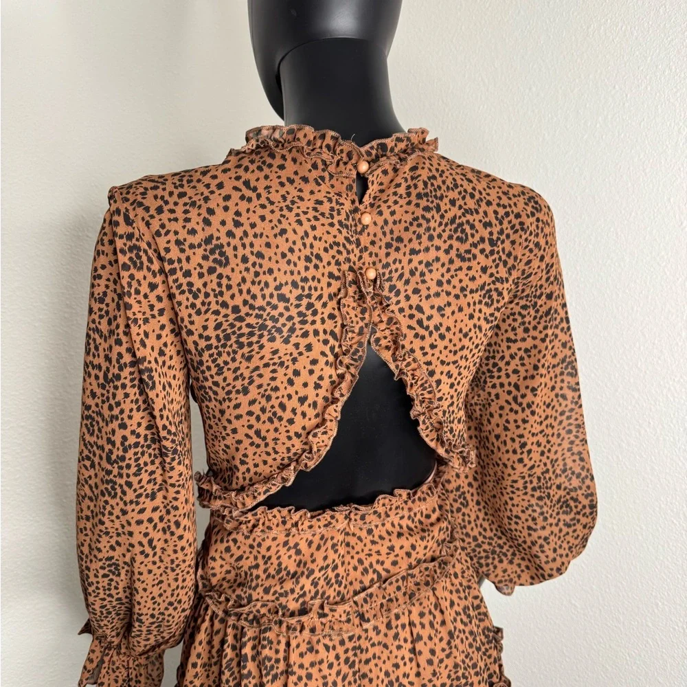Leopard Print Ruffle Dress - Picture 10 of 10